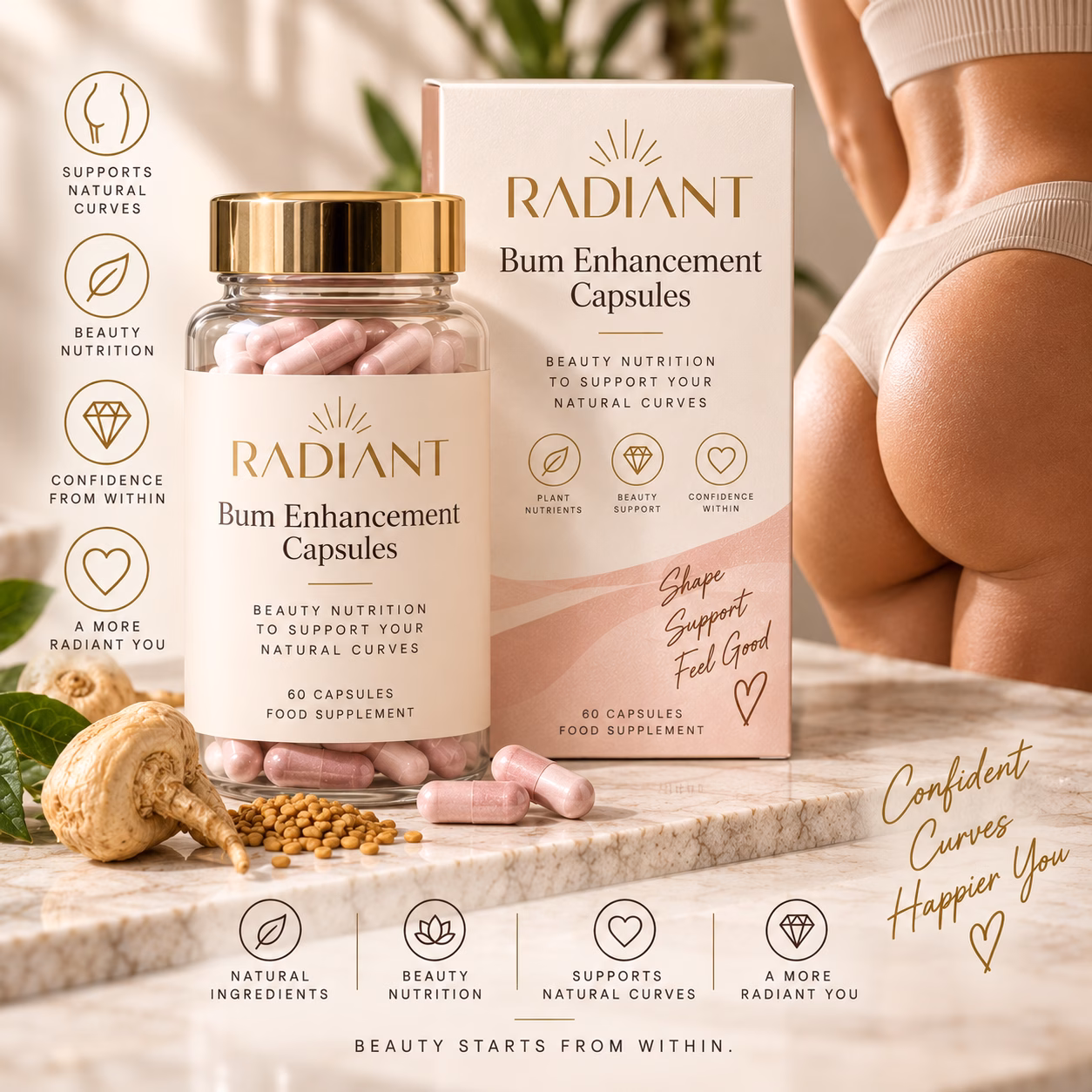 Radiant Bum Enhancement Capsules